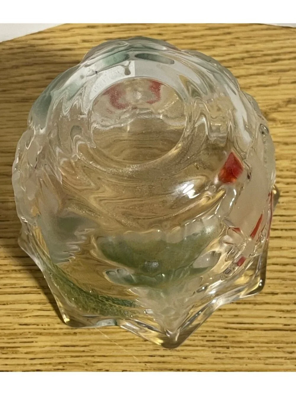 Mikasa Holiday Landscape Glass Votive Candle Holder Christmas Decor Elegant